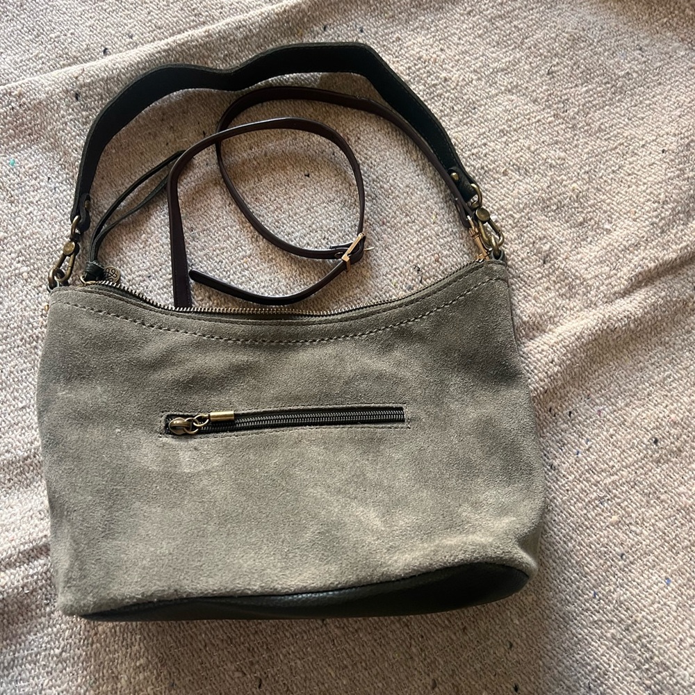 The Sak Olive Suede Shoulder Bag
